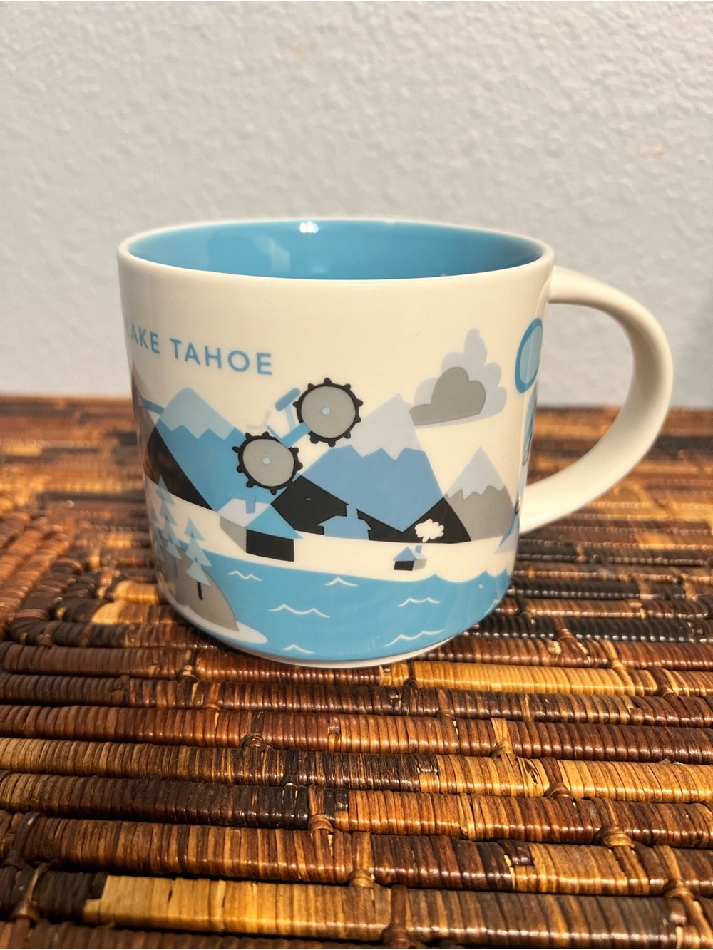 Starbucks Coffee Cup Mug Lake Tahoe You Are Here Collection Blue 14oz